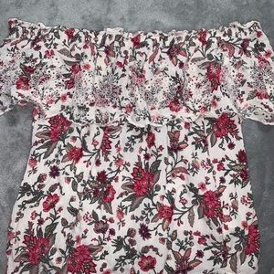 floral off the shoulder top